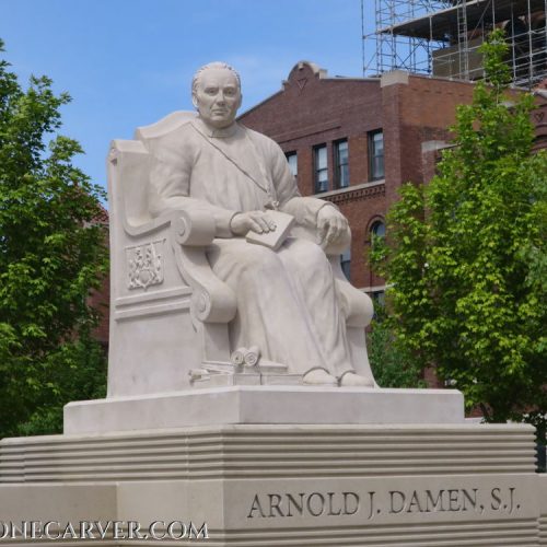 Father Damen - Monumental statue of Loyola University Chicago's founder.