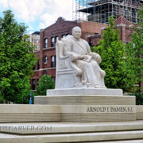 Father Damen - Statue of the founder, Loyola University Chicago.